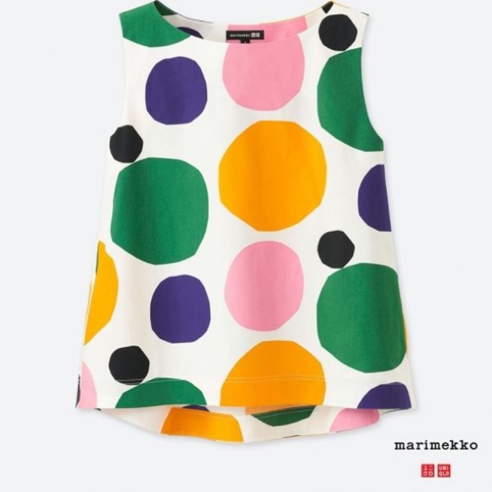 Marimekko for UNIQLO polka dot sleeveless blouse